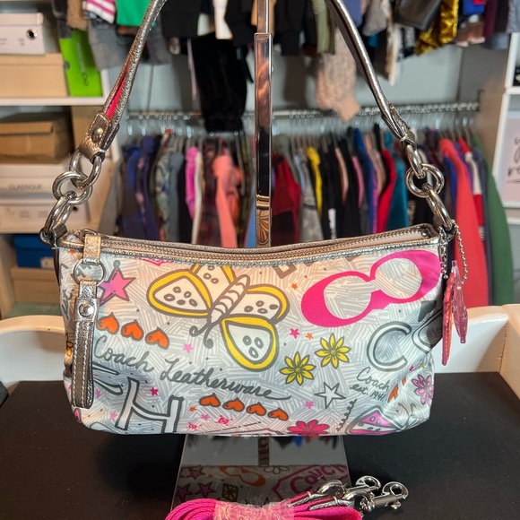 Coach Multicolor Graphic Print Women's Bag - Picture 1 of 14